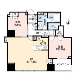 シティタワーズ豊洲ザ・ツイン サウスタワー 34階 間取り図