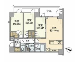 オープンレジデンシア文京播磨坂 1階 間取り図