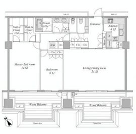 アークヒルズ仙石山レジデンス 4階 間取り図