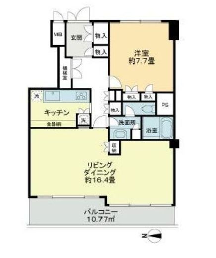 渋谷ホームズ 14階 間取り図