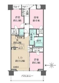 ザ・パークハウス東品川 7階 間取り図
