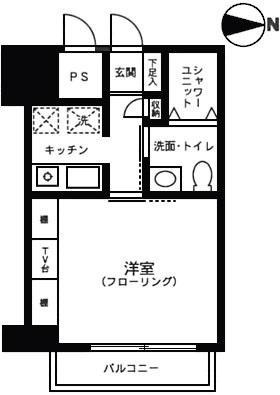 Totsu Residence Shiba (東通レジデンス芝) 1001 間取り図
