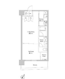 ドゥーエ日本橋浜町 302 間取り図