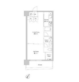 ドゥーエ日本橋浜町 502 間取り図