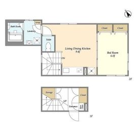 TAKANAWA CUBE EAST・WEST E-F 間取り図