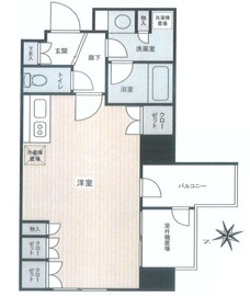 スカイグランデ汐留 8階 間取り図