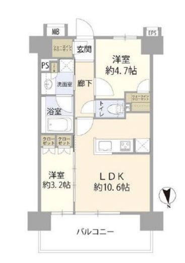 ザ・レジデンス蒲田アイリスコート 4階 間取り図