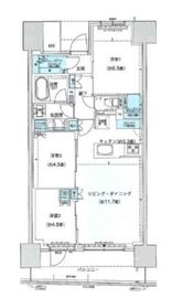 ザ・プレミアスカイ品川中延 8階 間取り図