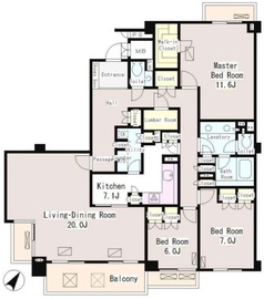 深沢パークマンション 5階 間取り図