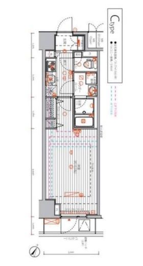 メインステージ千代田岩本町コモデ 2階 間取り図