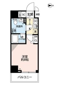 プレール・ドゥーク住吉4 11階 間取り図