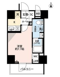 プレール・ドゥーク住吉4 12階 間取り図