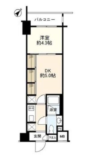 パークリュクス渋谷西原 3階 間取り図