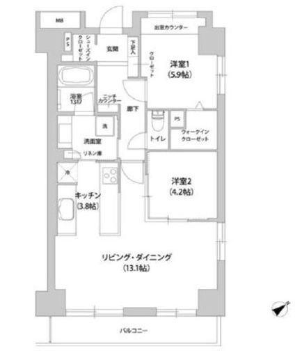 アウルコート南池袋 901 間取り図