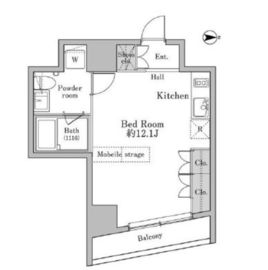 ユニテラス三軒茶屋 204 間取り図