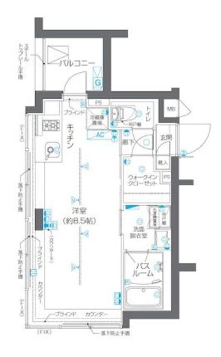 ZOOM碑文谷 4階 間取り図