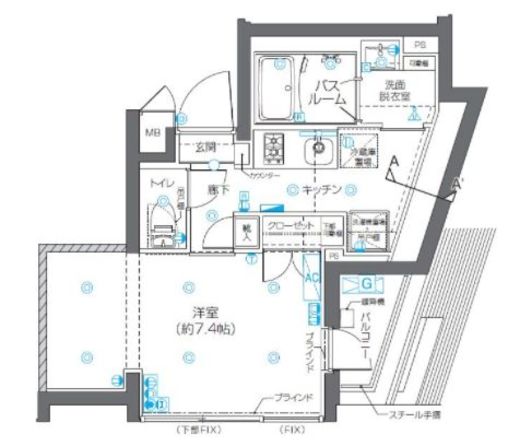 ZOOM碑文谷 5階 間取り図