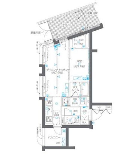 ZOOM碑文谷 1階 間取り図