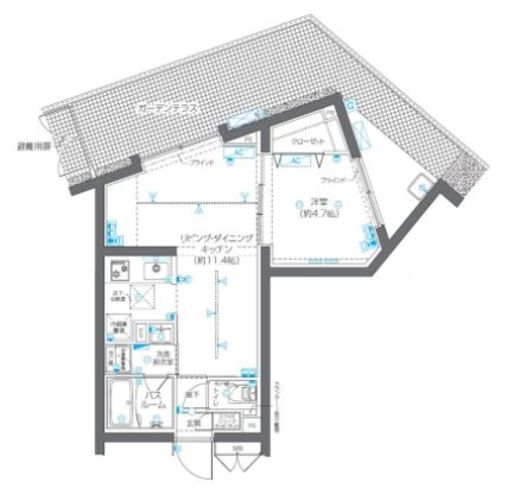 ZOOM碑文谷 1階 間取り図