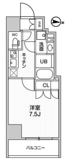 ガリシア森下5 3階 間取り図