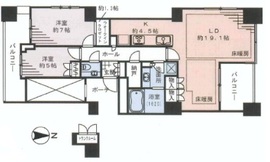 ワールドシティタワーズ ブリーズタワー 8階 間取り図