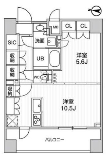 ガリシア森下5 10階 間取り図