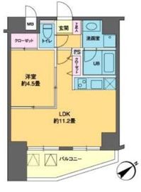 カスタリア北上野 207 間取り図