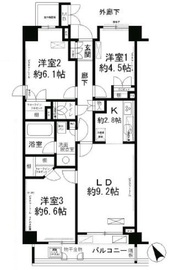 パークレジデンス戸越公園 201 間取り図