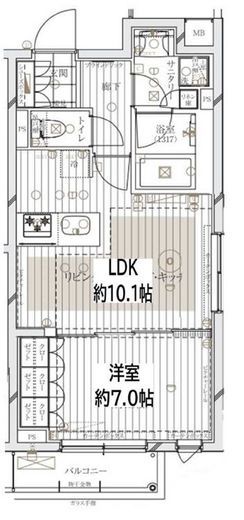 レガリス文京大塚 3階 間取り図