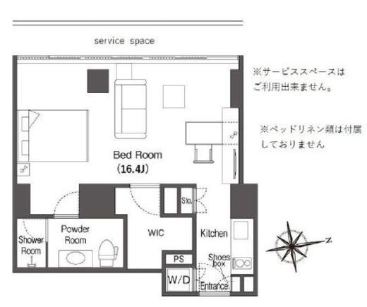 ウエリスアーバン品川タワー 1608 間取り図