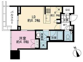 ブランズタワー芝浦 7階 間取り図