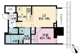 ブランズタワー芝浦 15階 間取り図