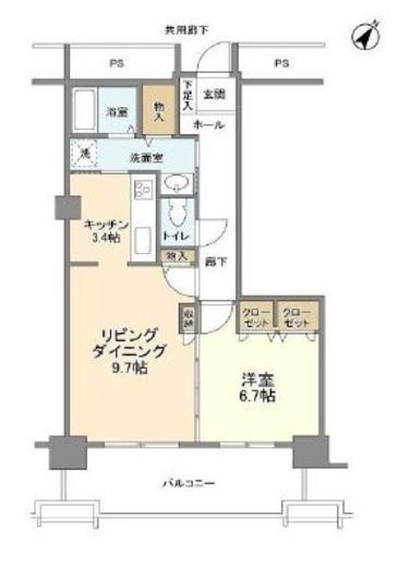 トルナーレ日本橋浜町 19階 間取り図