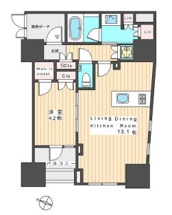 プレミスト渋谷宮益坂 6階 間取り図