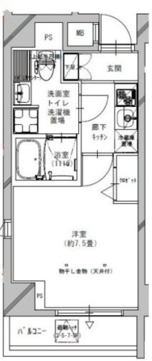 シュロスミーナ神楽坂 301 間取り図