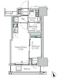 ONE ROOF RESIDENCE ASAKUSABASHI 704 間取り図