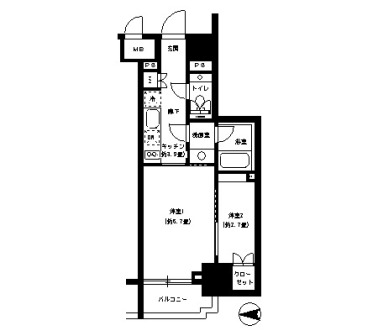 パークキューブ神田 902 間取り図
