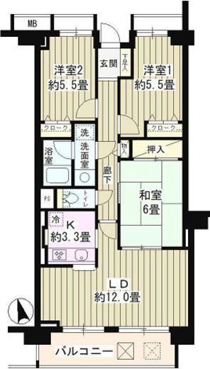ブライトハウスJ 402 間取り図