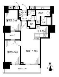フェイバリッチタワー品川 10階 間取り図
