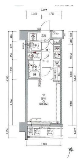 アルテシモルーナ 8階 間取り図