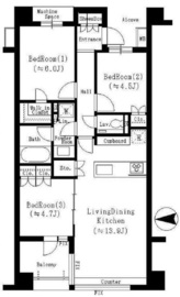 グランレ・ジェイド等々力 2階 間取り図