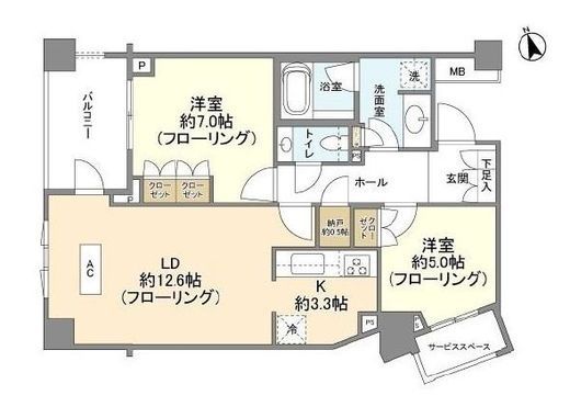パークコート渋谷大山町ザプラネ 3階 間取り図