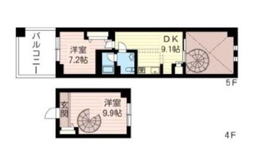 レジデンスシャルマン月島 431 間取り図