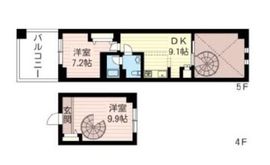 レジデンスシャルマン月島 431 間取り図