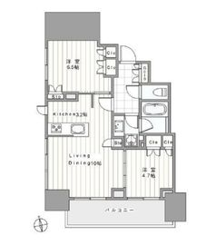 クラッシィスイート・ジオ東麻布 9階 間取り図