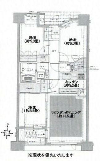 シティハウス錦糸町 8階 間取り図