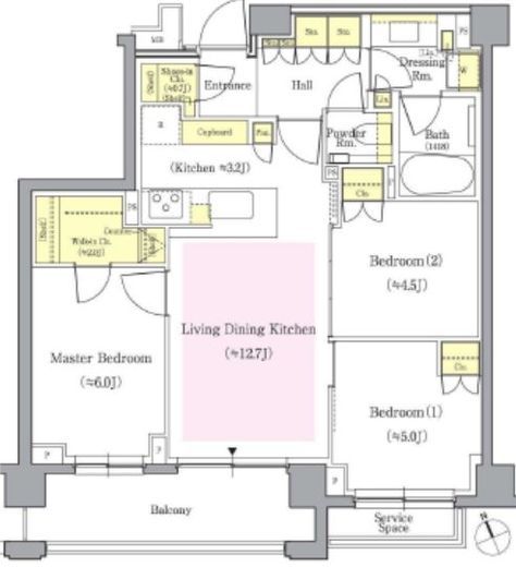 パークホームズ荻窪三丁目 2階 間取り図