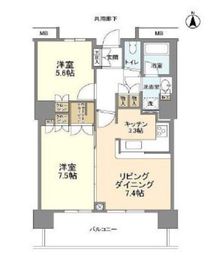 豊洲シエルタワー 14階 間取り図