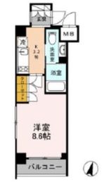 カスタリア武蔵小杉 401 間取り図