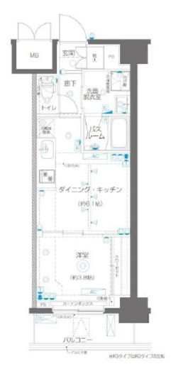 ZOOM高田馬場 8階 間取り図